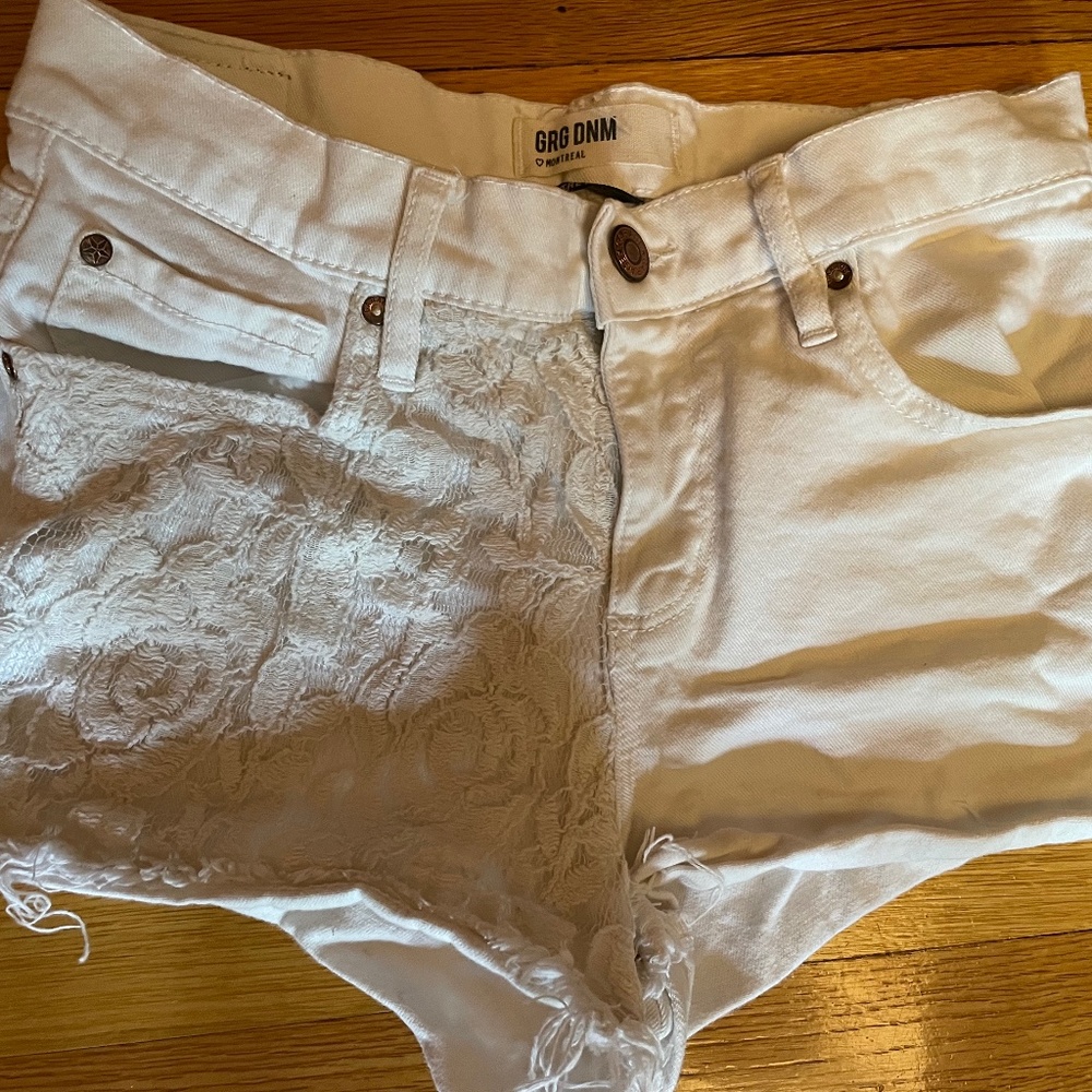 Jean and Lace Shorts